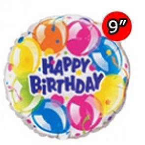ADD-BAL11 9" Foil Birthday Sparkling Balloons (GL)